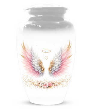 Personalized Angel Wings Cremation Urn for Human Ashes | Custom Adult Urn