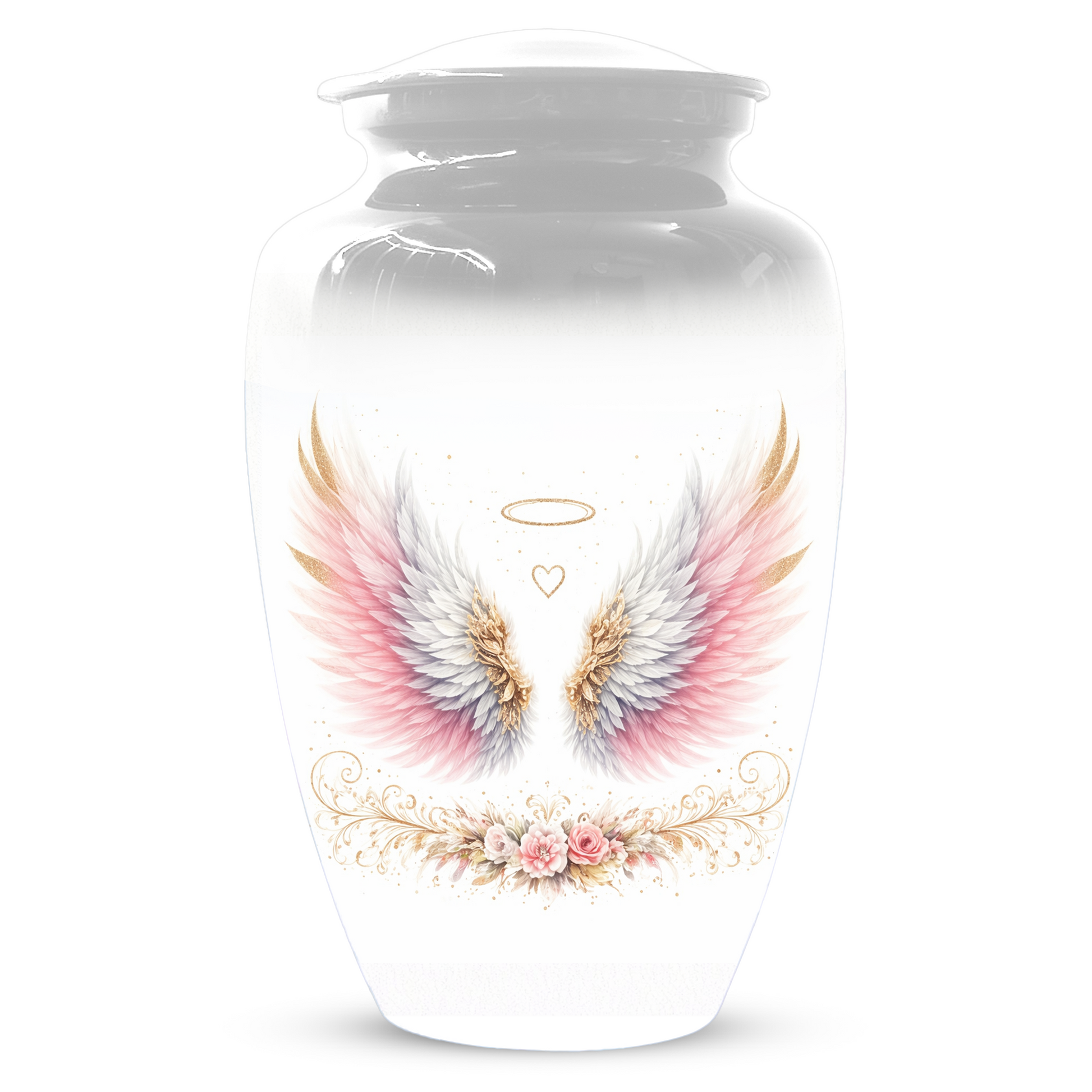 Personalized Angel Wings Cremation Urn for Human Ashes | Custom Adult Urn