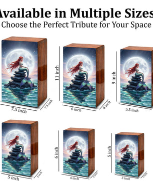 Mermaid Urn For Mom Ashes - Ocean Fairy Urns Keepsake Urn Box Female
