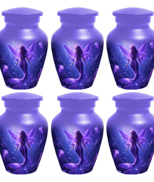 Mermaid Memorial Urn for Mom -  Purple Fantasy Cremation Keepsake for Women