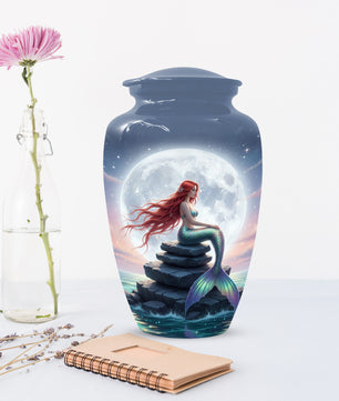 Mermaid Urn for Mom – Moonlit Mermaid Cremation Urns for Mother Ashes