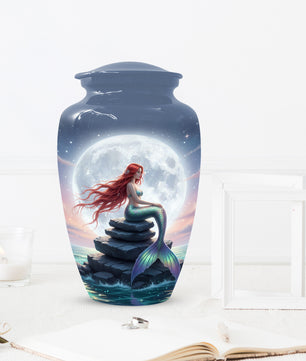 Mermaid Urn for Mom – Moonlit Mermaid Cremation Urns for Mother Ashes