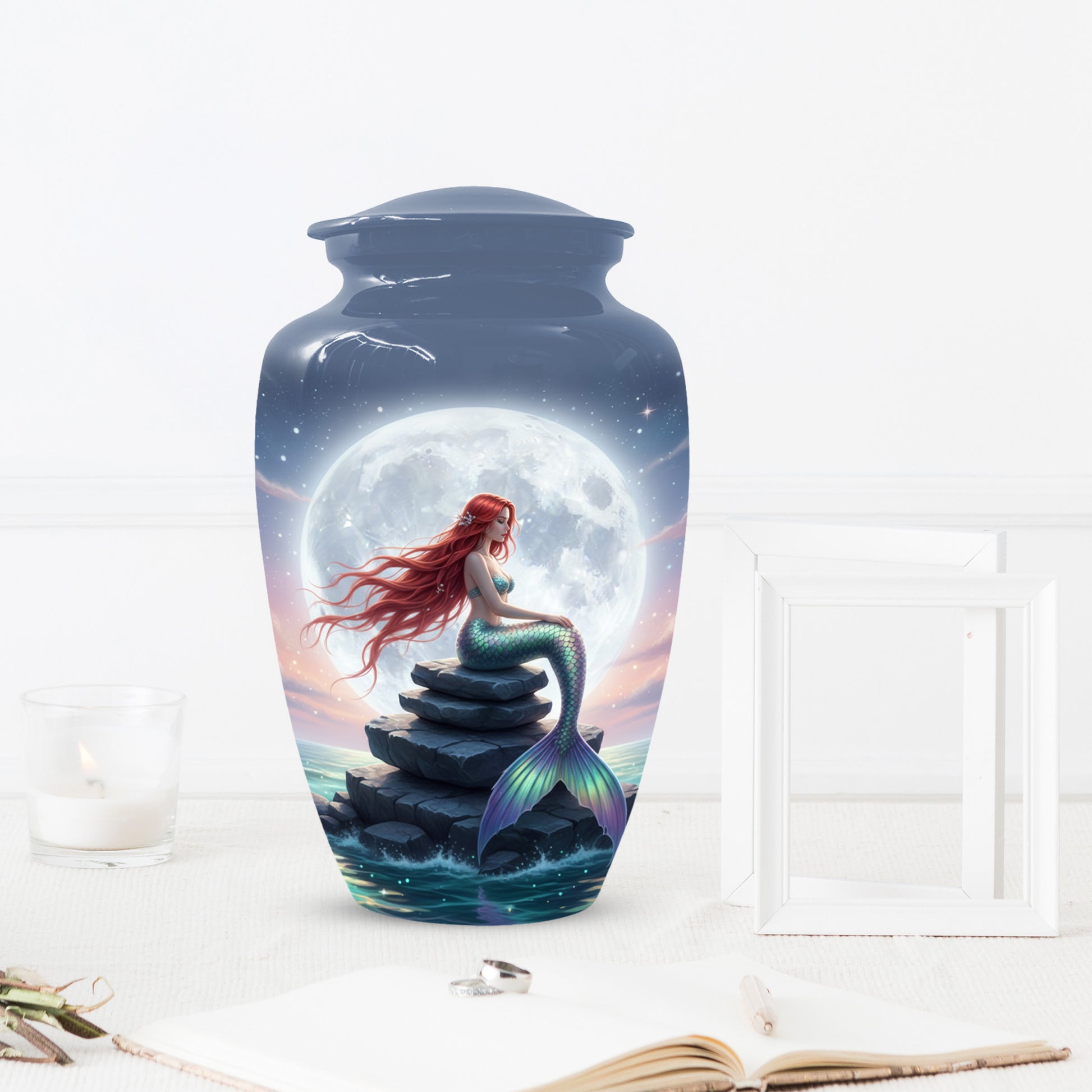 Mermaid Urn for Mom – Moonlit Mermaid Cremation Urns for Mother Ashes