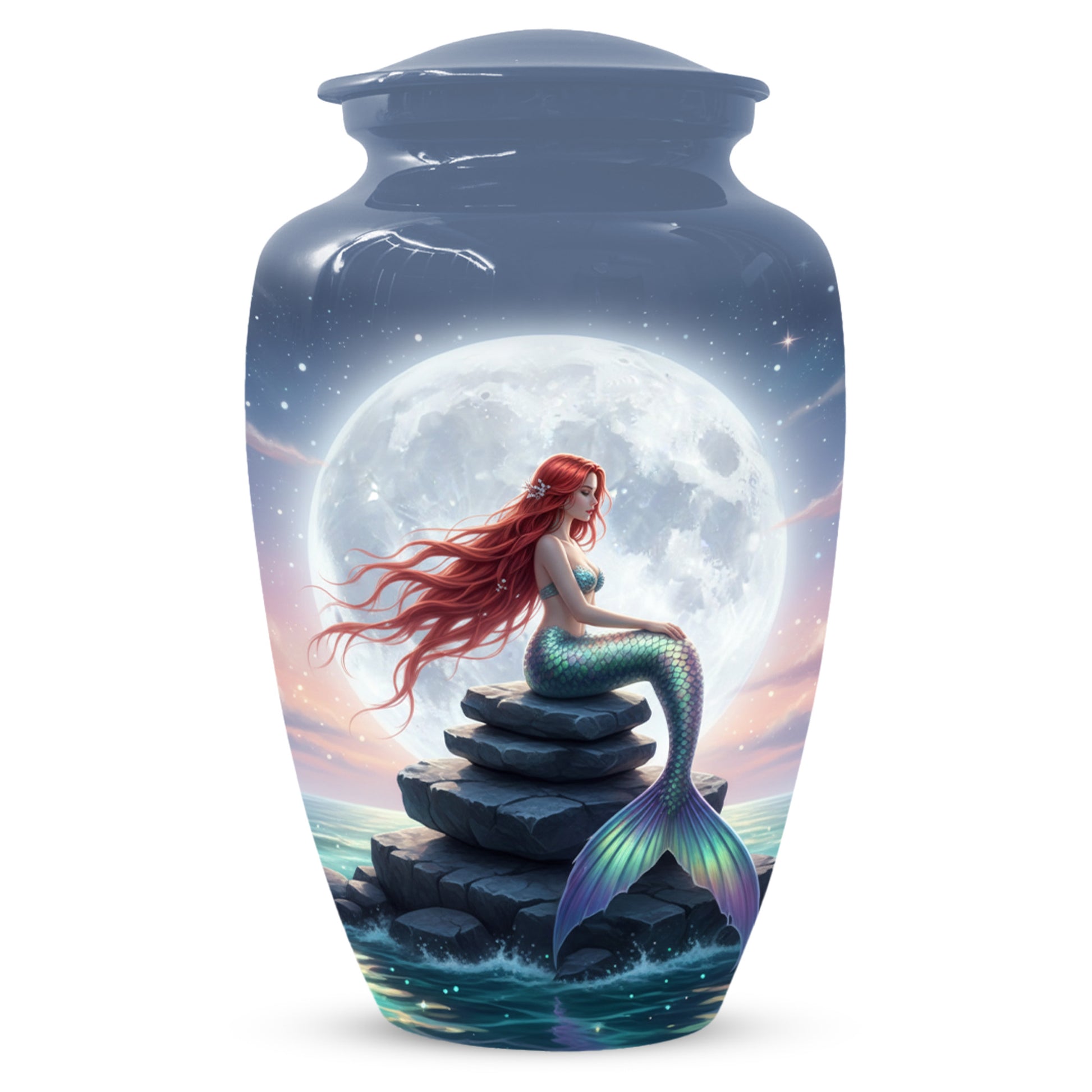 Mermaid Urn for Mom – Moonlit Mermaid Cremation Urns for Mother Ashes