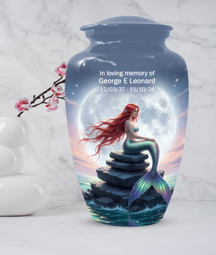 Mermaid Urn for Mom – Moonlit Mermaid Cremation Urns for Mother Ashes