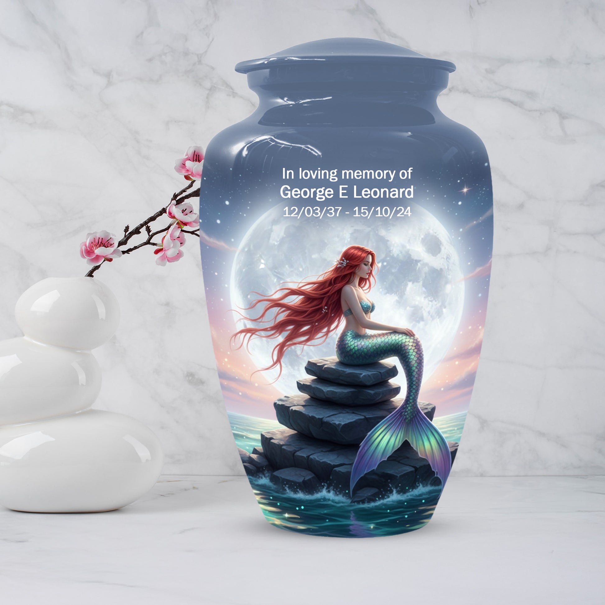 Mermaid Urn for Mom – Moonlit Mermaid Cremation Urns for Mother Ashes
