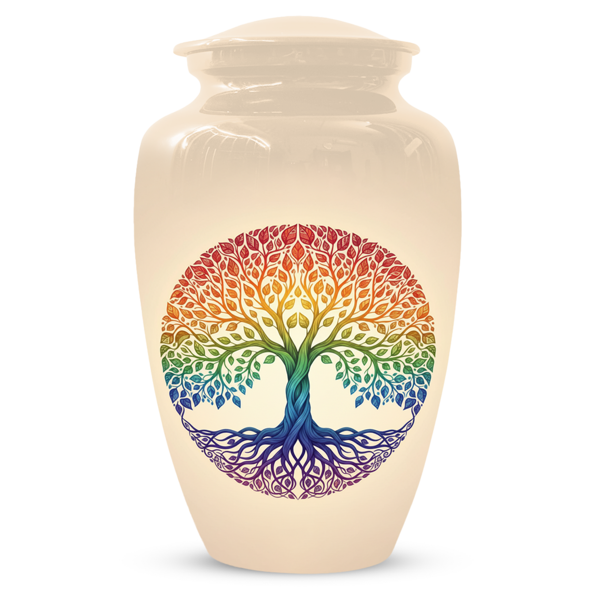 Rainbow Tree of Life Cremation Urns for Ashes –  Full Size Memorial Urn for Human Ashes,