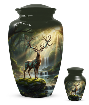 Majestic Deer Cremation Urn for Ashes – Forest Wildlife Adult Funeral Urns