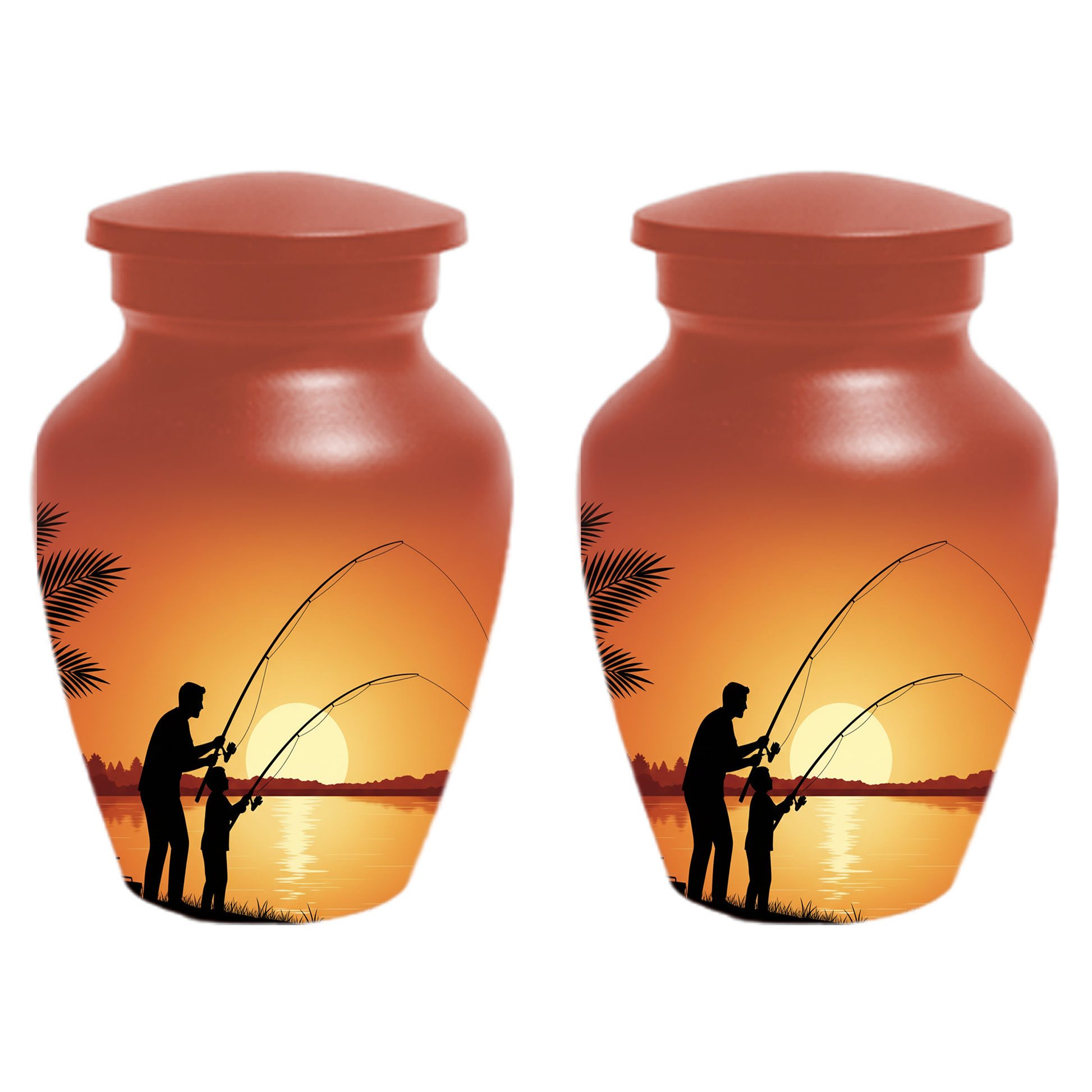 Fishing Urn for Dad, Gone Fishing Urn, Personalized Cremation Urn for Human Ashes