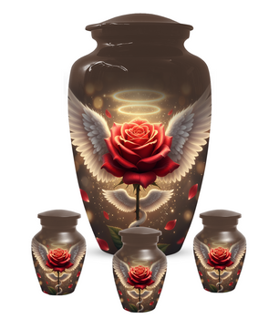 Angel Rose Memorial Urn | Custom Cremation Urn for Mom