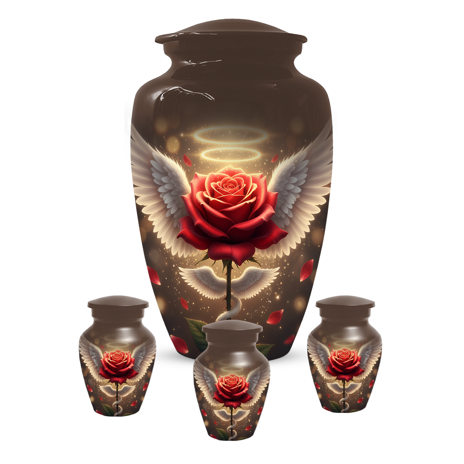 Angel Rose Memorial Urn | Custom Cremation Urn for Mom