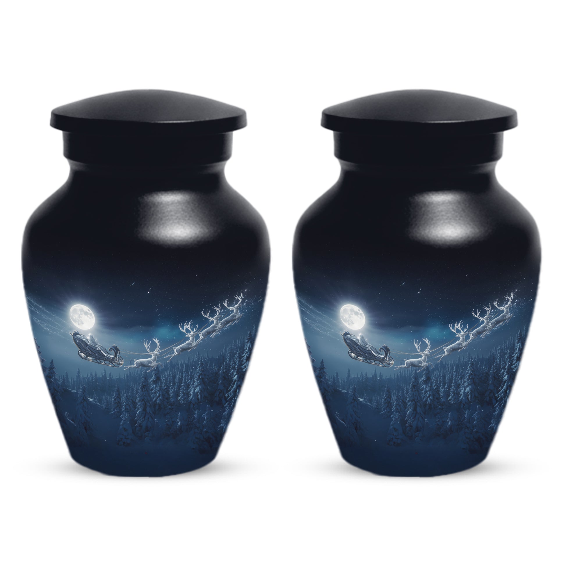 Christmas Cremation Urn for Human Ashes | Adult Christmas Memorial Urn