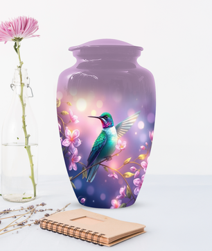 Hummingbird Urn for Mom, Custom Cremation Urn for Human Ashes