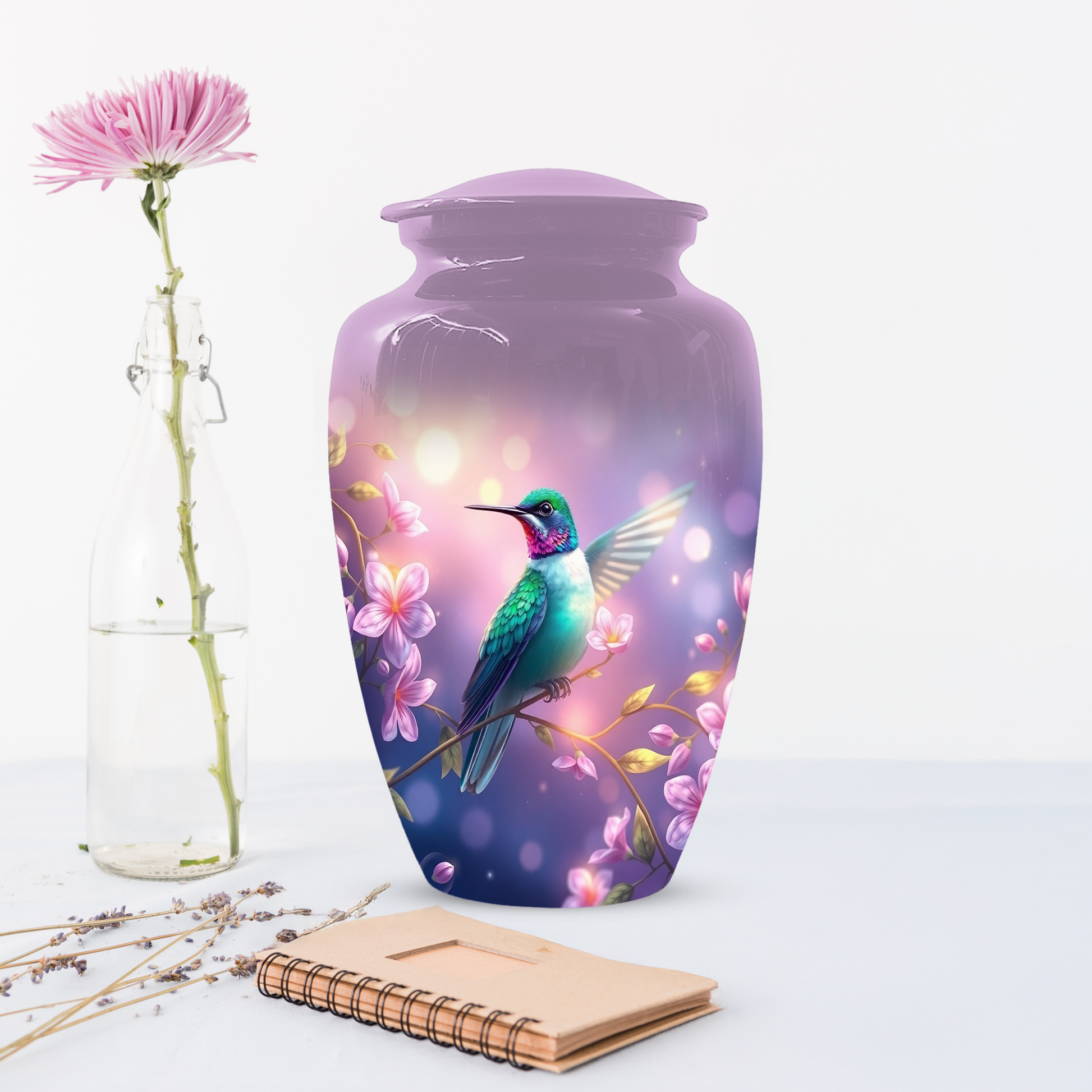 Hummingbird Urn for Mom, Custom Cremation Urn for Human Ashes
