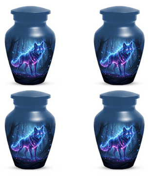 Personalized Wolf Cremation Urn for Dad – Mystical Wolf Keepsake Urns for  Human Ashes