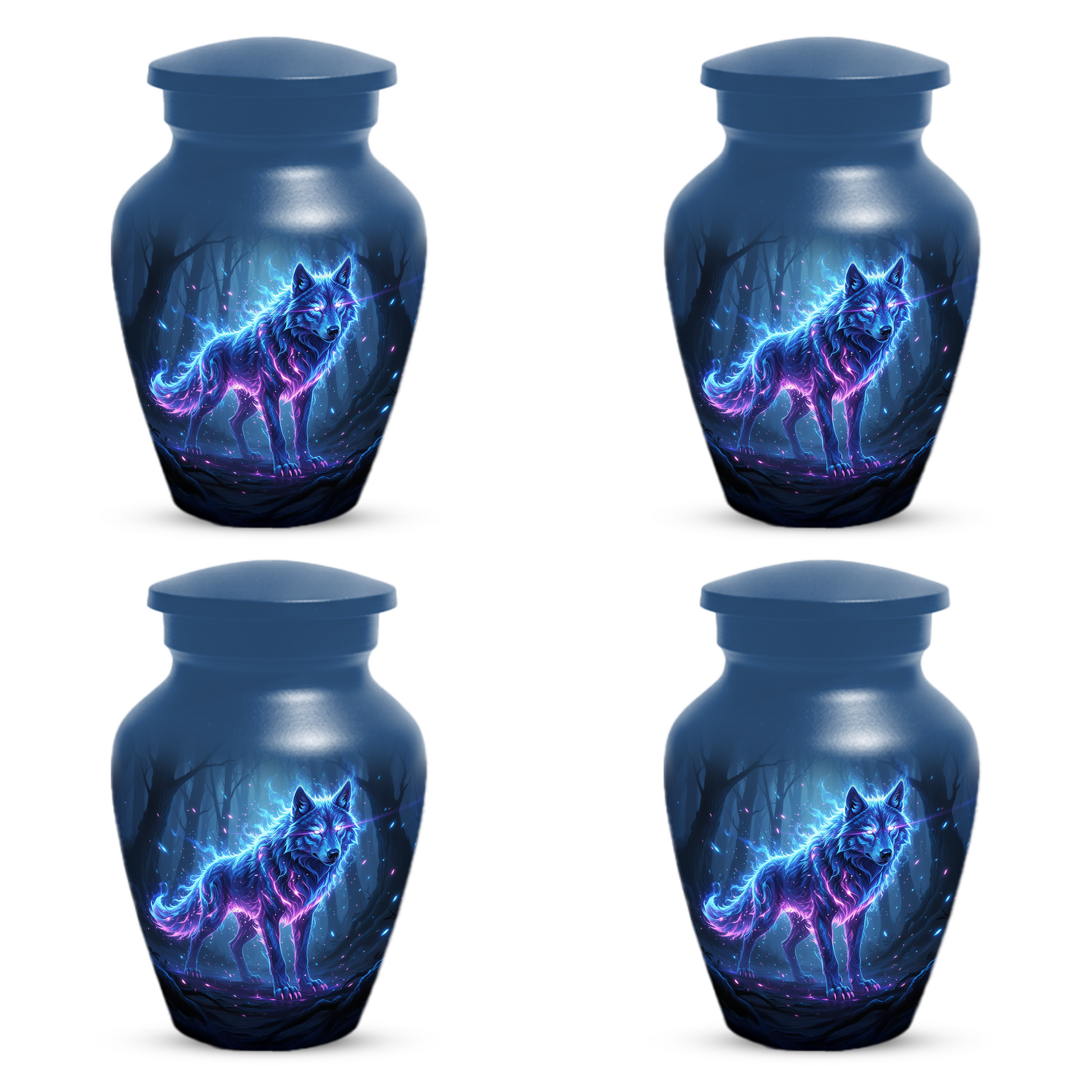 Personalized Wolf Cremation Urn for Dad – Mystical Wolf Keepsake Urns for  Human Ashes