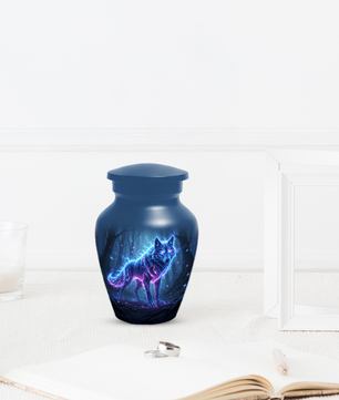 Personalized Wolf Cremation Urn for Dad – Mystical Wolf Keepsake Urns for  Human Ashes