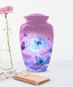 Butterfly Memorial Urn for Ashes, Custom Butterfly Cremation Urn