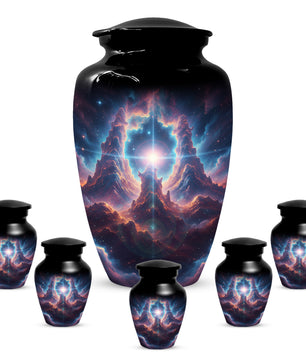 Celestial Adult Urn for Ashes -  Galaxy Memorial Cremation Urns | Personalized Funeral Keepsake