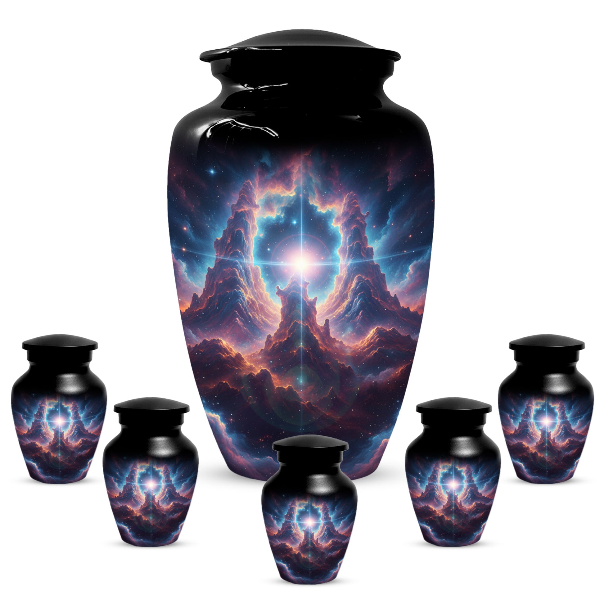 Celestial Adult Urn for Ashes -  Galaxy Memorial Cremation Urns | Personalized Funeral Keepsake