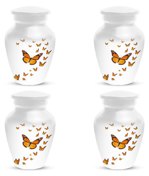 Butterfly Memorial Urn for Mom – Orange Monarch Butterfly Cremation Urns for Ashes