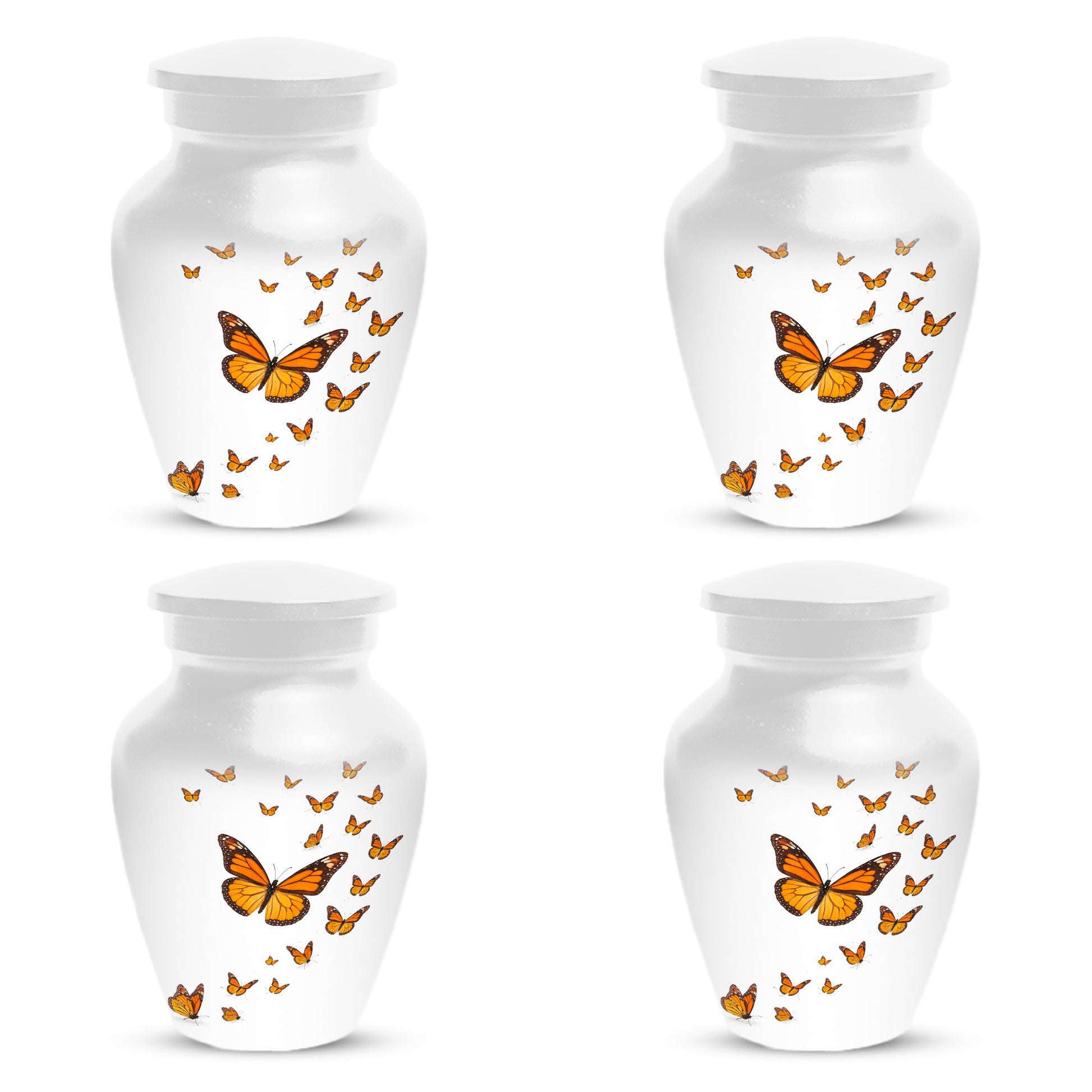 Butterfly Memorial Urn for Mom – Orange Monarch Butterfly Cremation Urns for Ashes