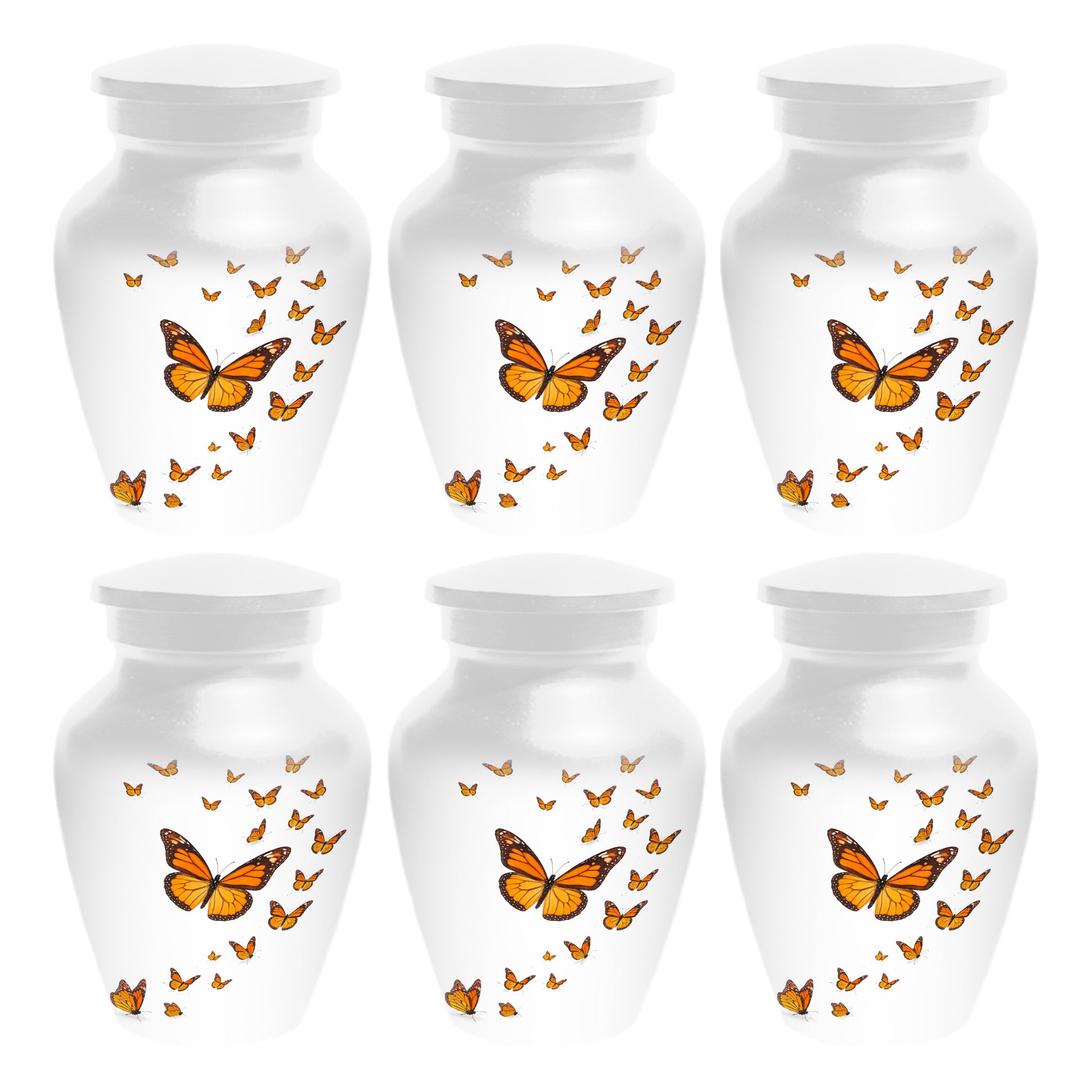 Butterfly Memorial Urn for Mom – Orange Monarch Butterfly Cremation Urns for Ashes