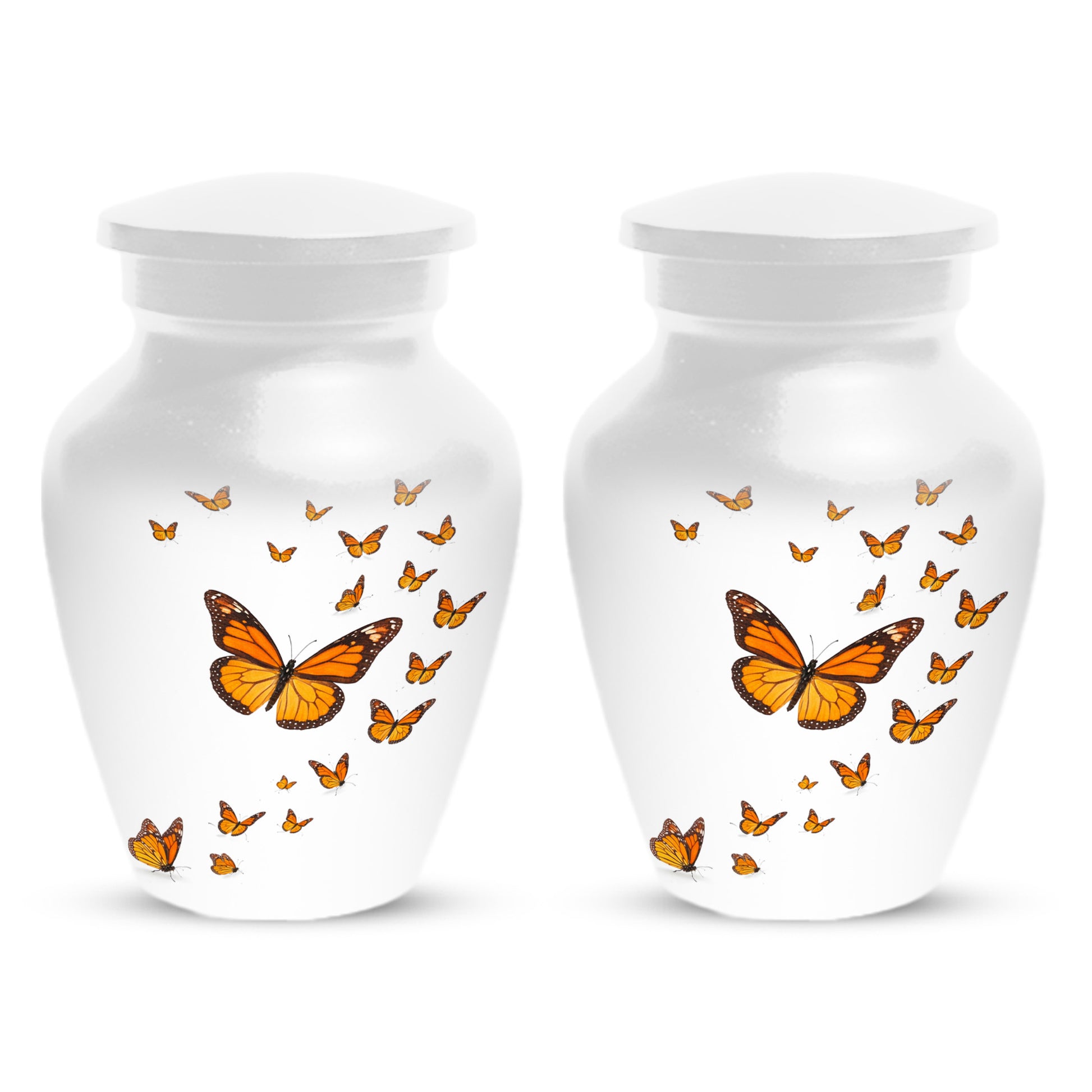 Butterfly Memorial Urn for Mom – Orange Monarch Butterfly Cremation Urns for Ashes