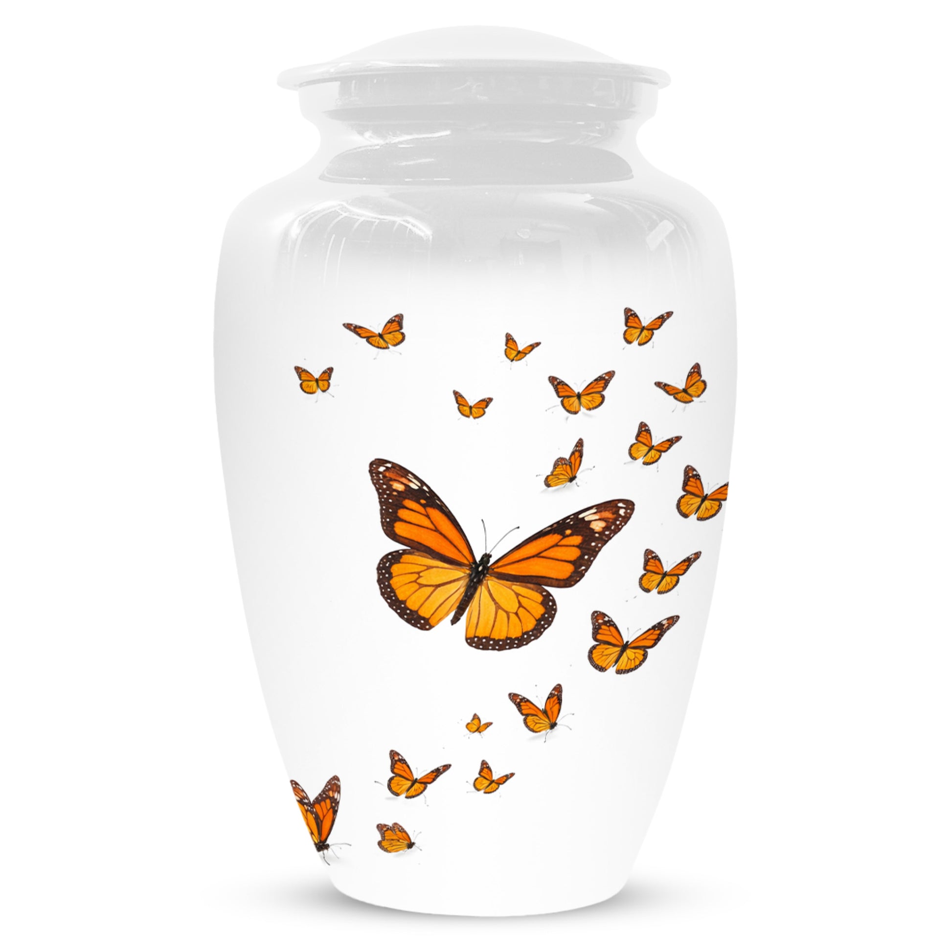 Butterfly Memorial Urn for Mom – Orange Monarch Butterfly Cremation Urns for Ashes