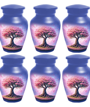 Music Memorial Urn for Mom – Pink Blossom Tree Cremation Urns for Ashes