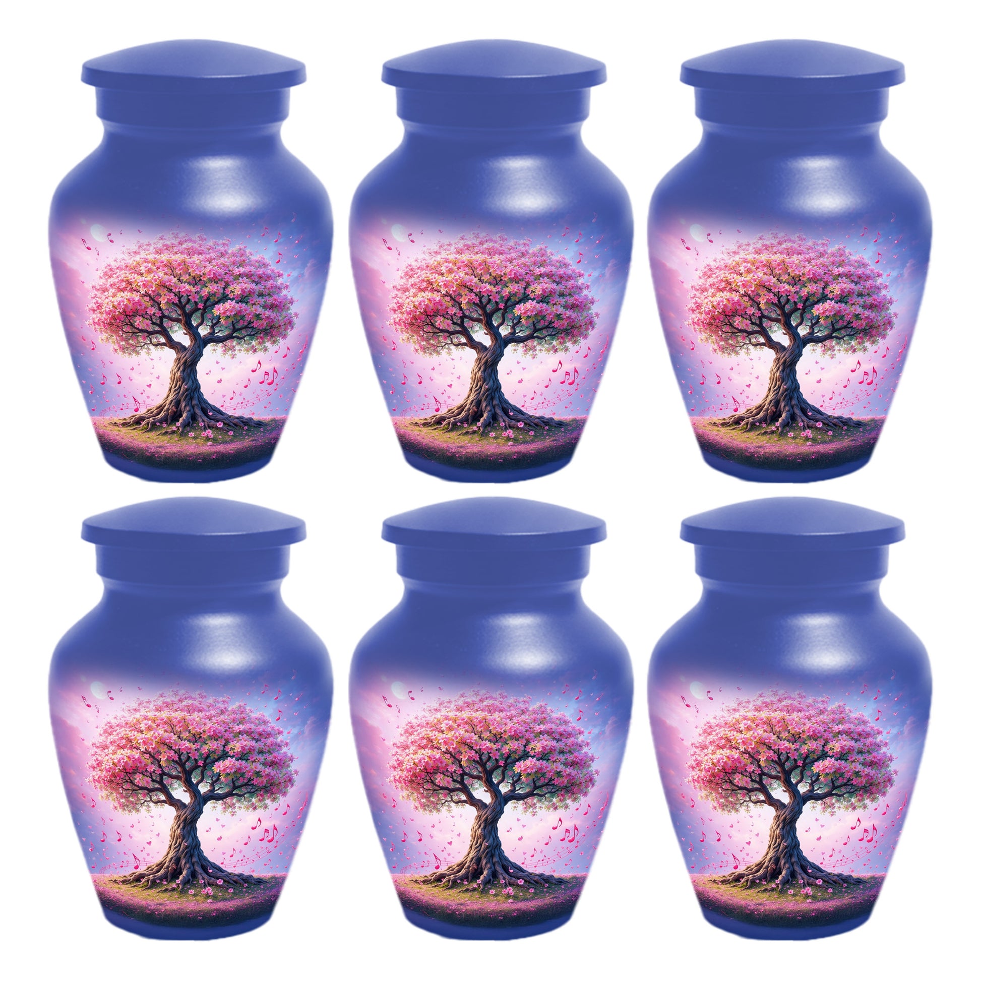 Music Memorial Urn for Mom – Pink Blossom Tree Cremation Urns for Ashes