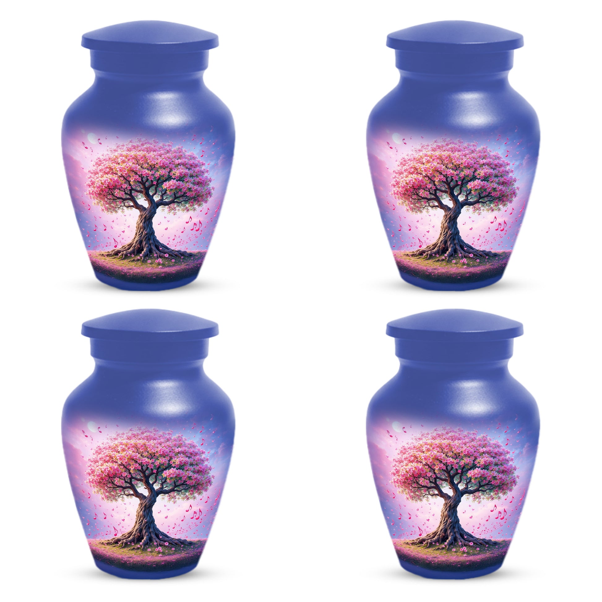 Music Memorial Urn for Mom – Pink Blossom Tree Cremation Urns for Ashes