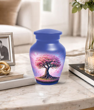 Music Memorial Urn for Mom – Pink Blossom Tree Cremation Urns for Ashes