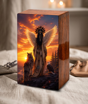 Native Tribal Urn For Women - Western Cremation Urns For Adult Female Ashes