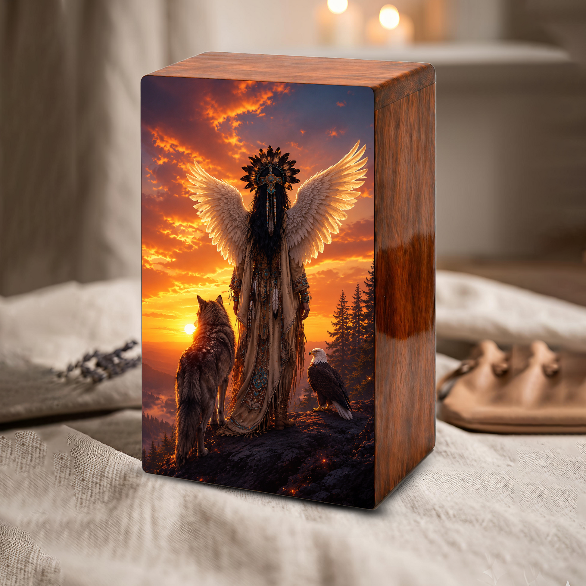 Native Tribal Urn For Women - Western Cremation Urns For Adult Female Ashes