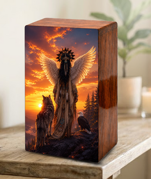 Native Tribal Urn For Women - Western Cremation Urns For Adult Female Ashes
