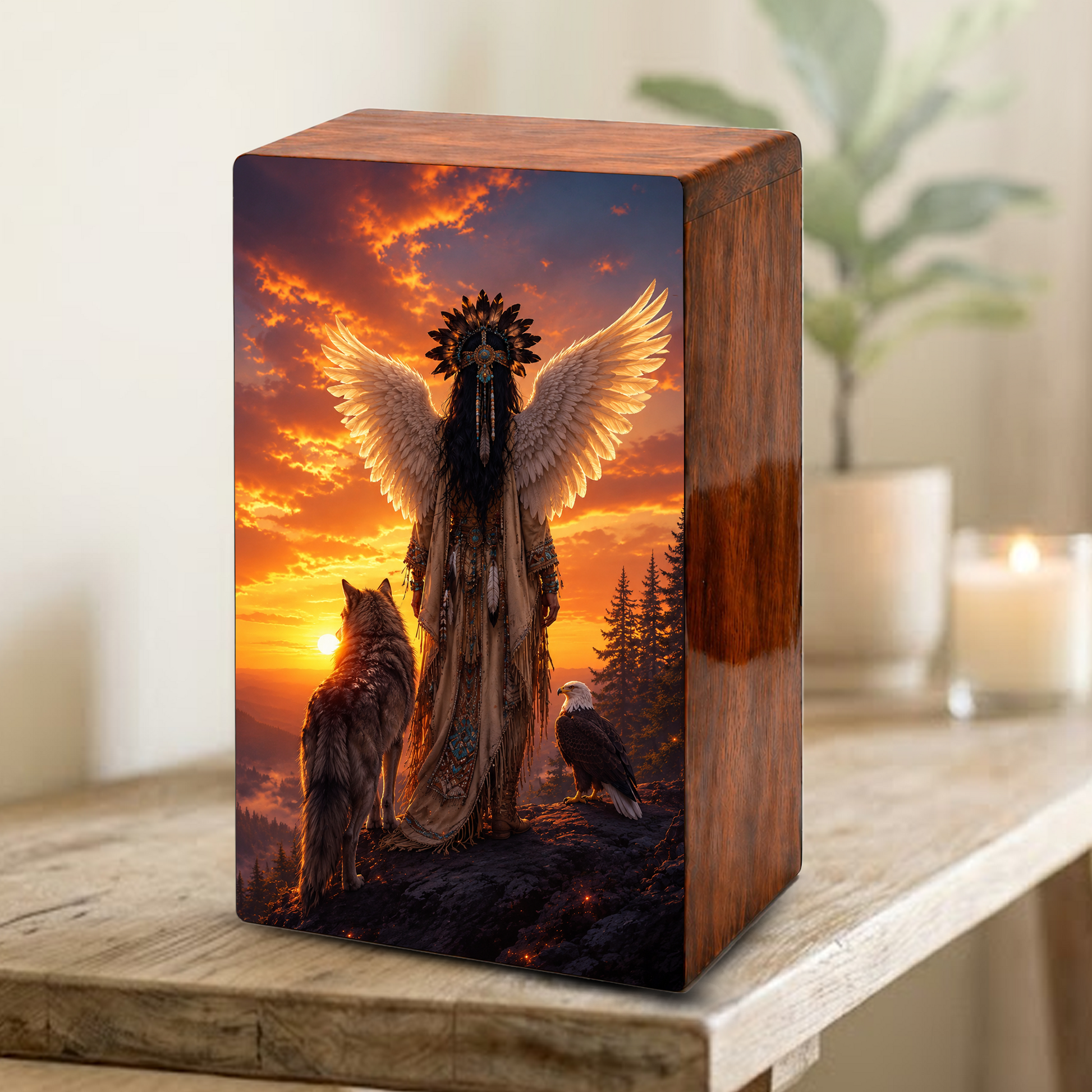 Native Tribal Urn For Women - Western Cremation Urns For Adult Female Ashes