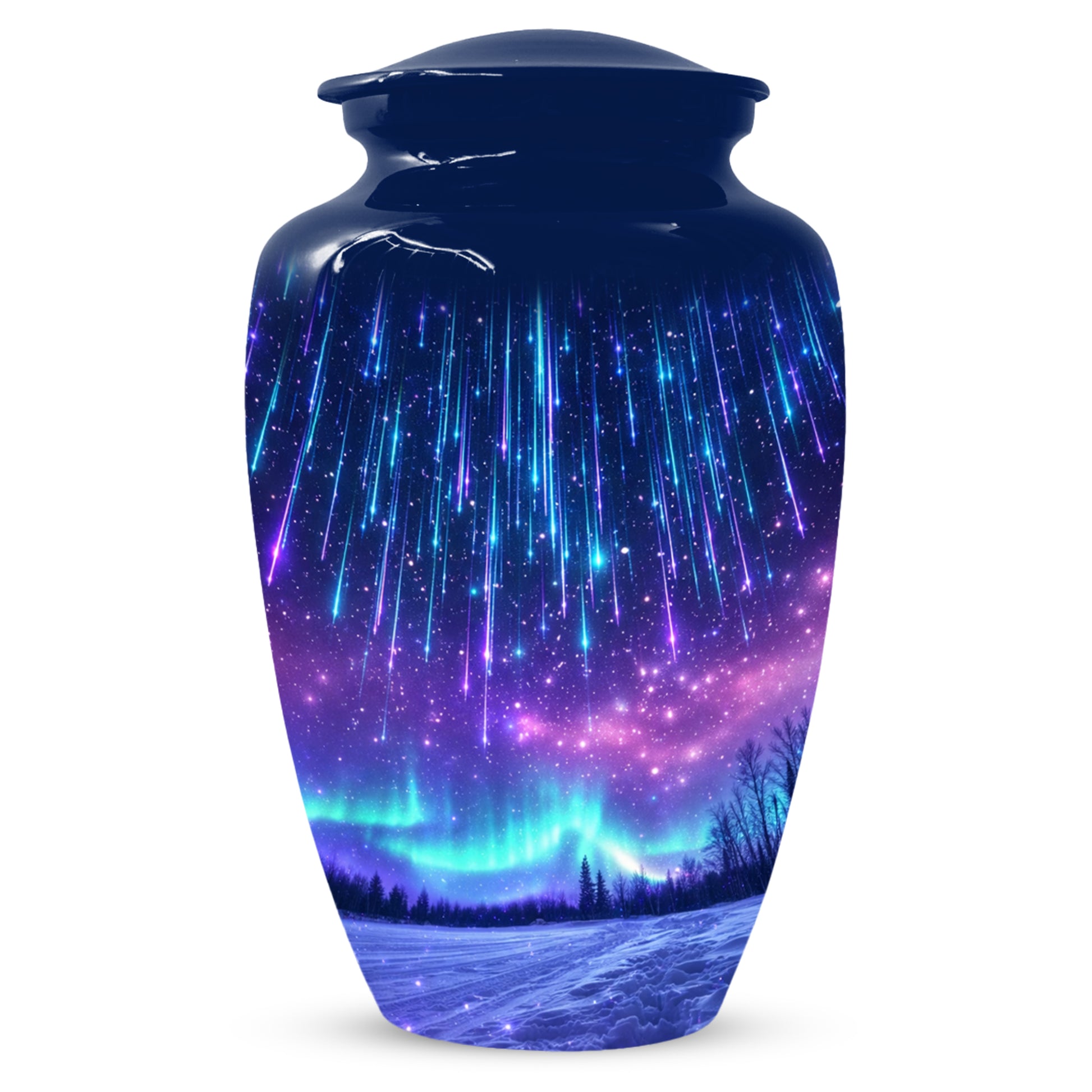 Aurora Borealis Urn for Mom or Dad -Northern Lights Cremation Urns for Women & Men