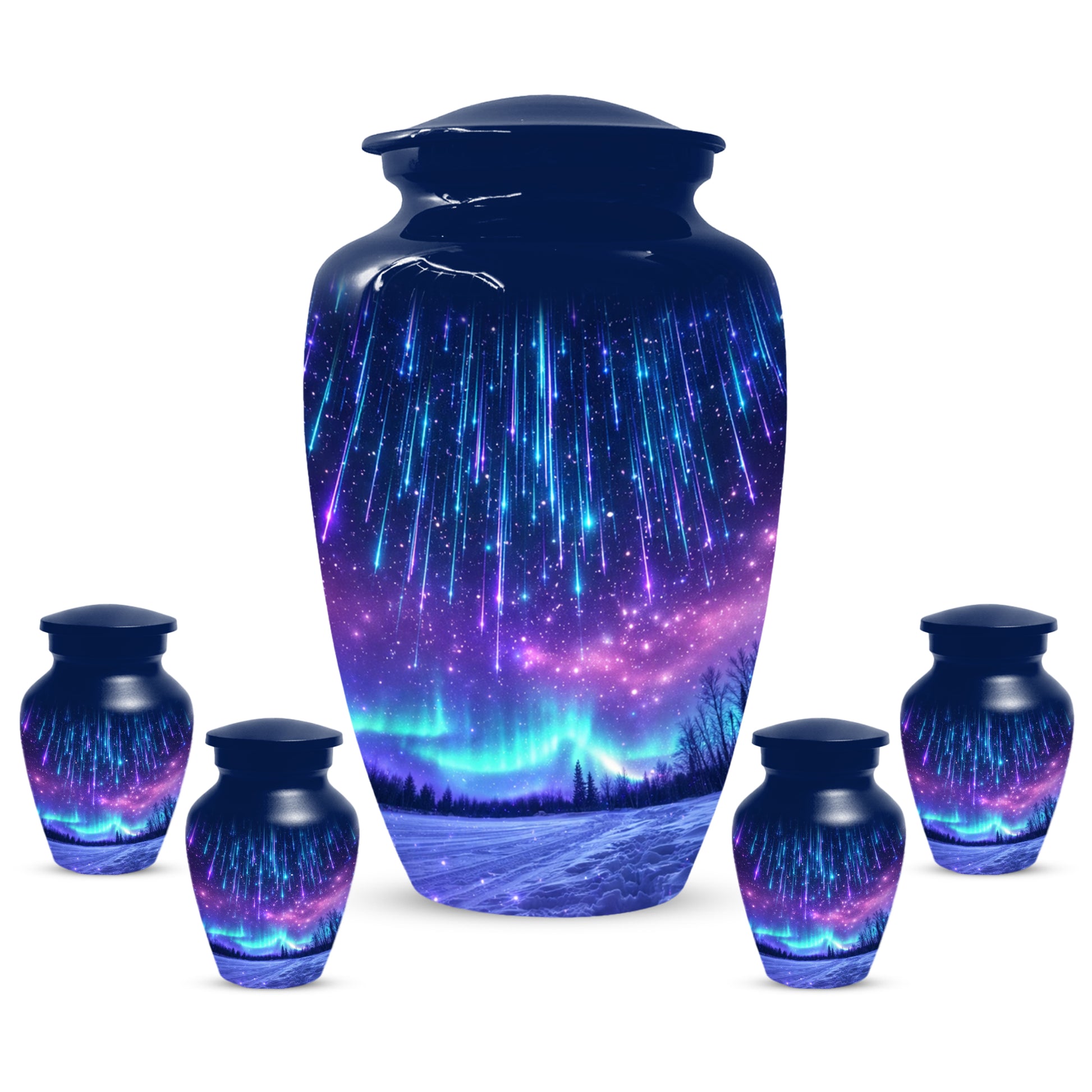 Aurora Borealis Urn for Mom or Dad -Northern Lights Cremation Urns for Women & Men