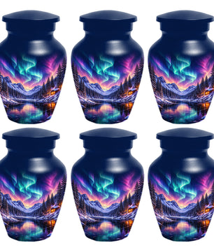 Aurora Borealis Urn for Mom and Dad -  Personalized Memorial Cremation Urns for Men and Women