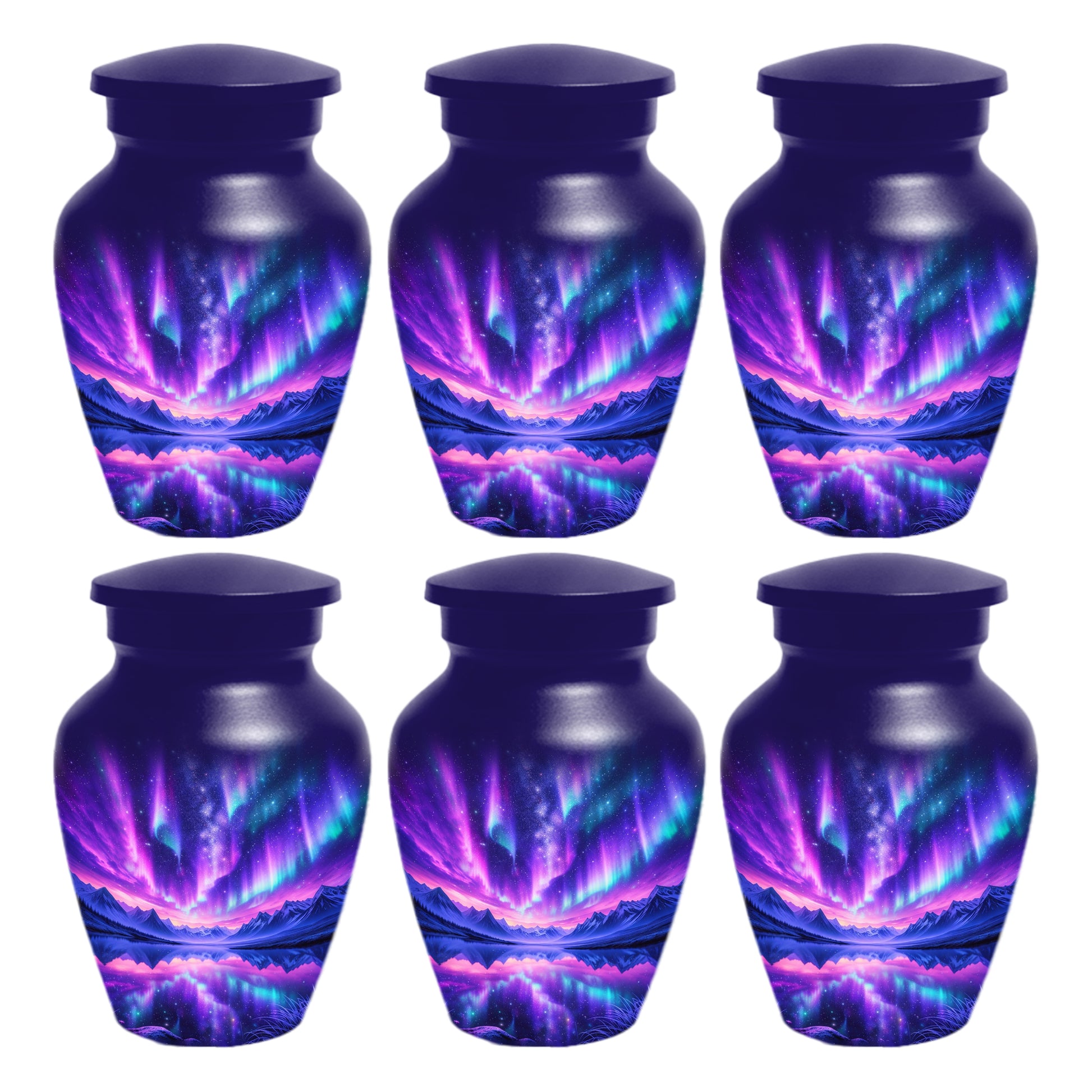 Aurora Borealis Urn for Mom or Dad, Northern Lights Cremation Urn for Women & Men