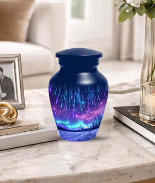Aurora Borealis Urn for Mom or Dad -Northern Lights Cremation Urns for Women & Men