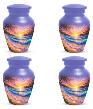 Beach Sunset Memorial Urn for Mom - Beautiful Cremation Urns for Women