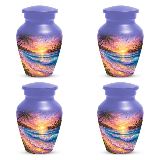 Beach Sunset Memorial Urn for Mom - Beautiful Cremation Urns for Women