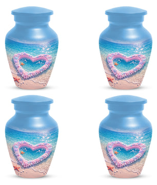 Heart Beach Urn for Mom - Beautiful Cremation Urns for Women| Ocean Keepsake Memorial