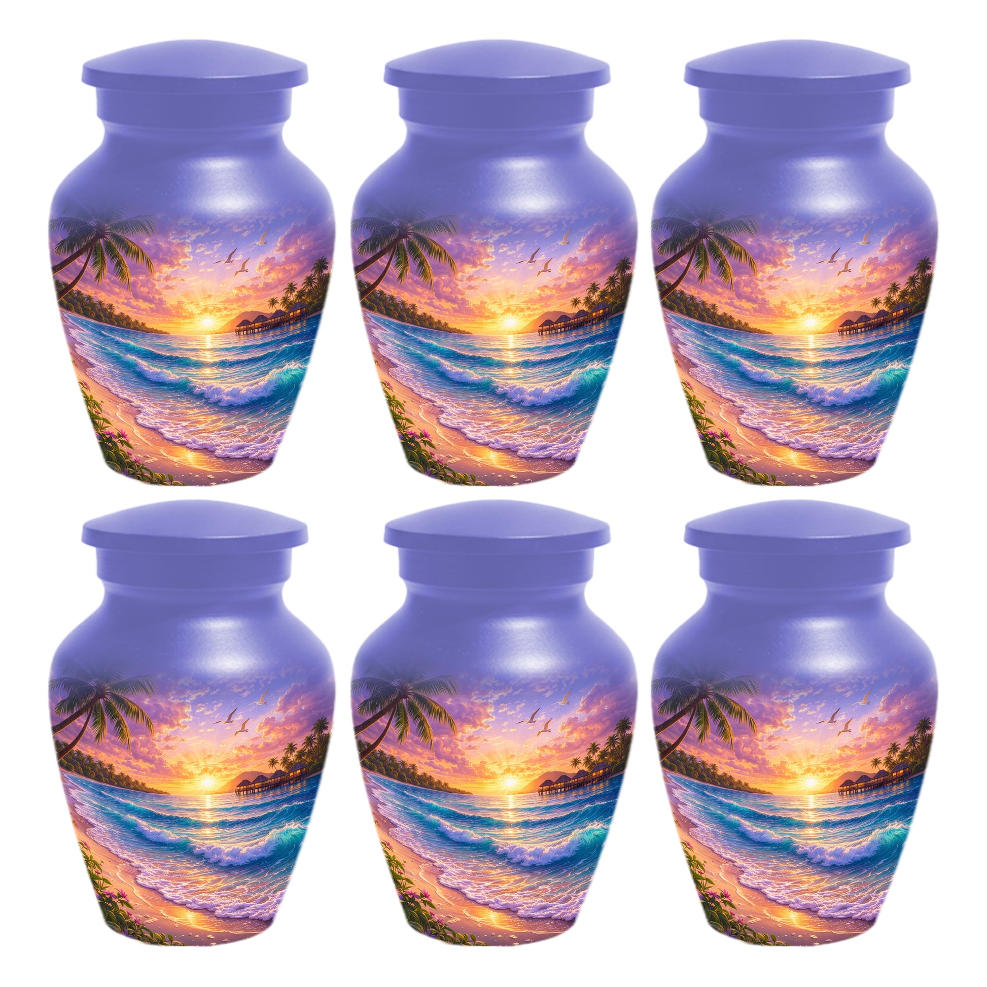 Beach Sunset Memorial Urn for Mom - Beautiful Cremation Urns for Women