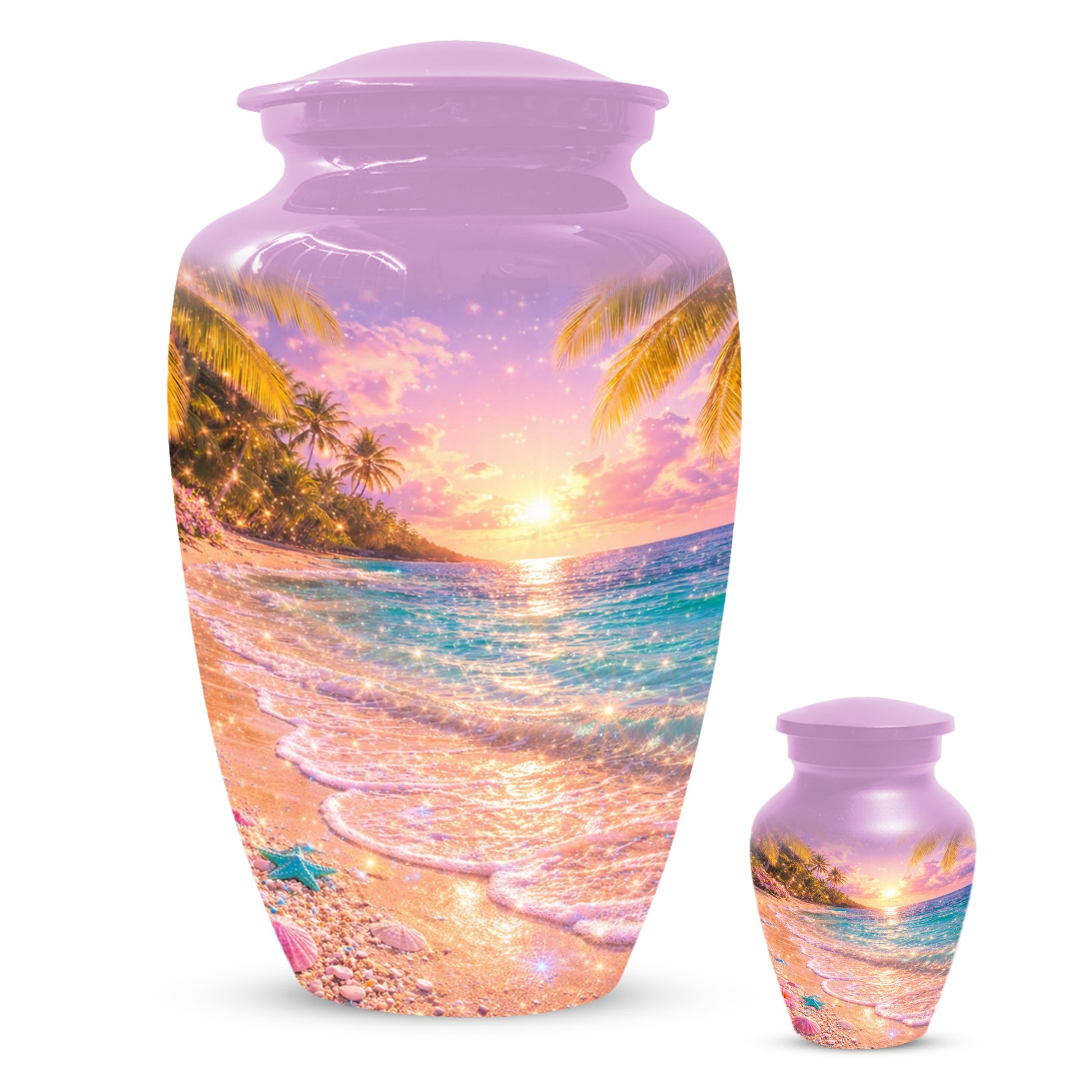 Beach Urn for Human Ashes -  Ocean Wave Memorial Keepsake | Beautiful Urns for Mom & Women