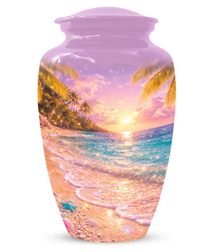 Beach Urn for Human Ashes -  Ocean Wave Memorial Keepsake | Beautiful Urns for Mom & Women