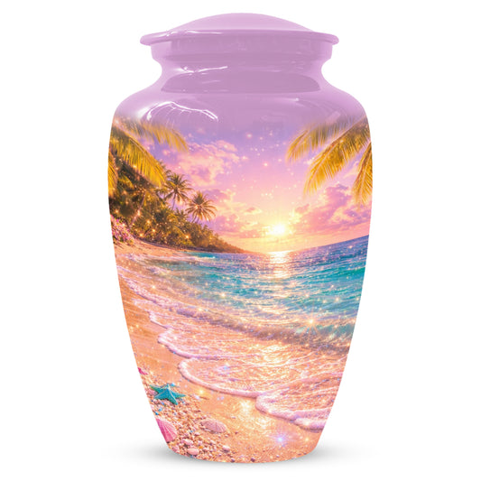 Beach Urn for Human Ashes -  Ocean Wave Memorial Keepsake | Beautiful Urns for Mom & Women