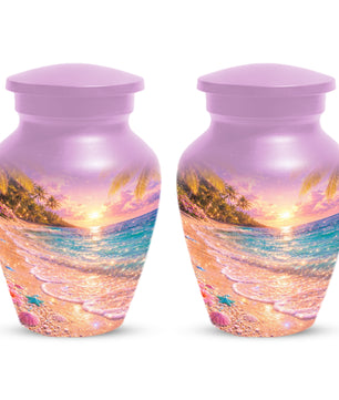Beach Urn for Human Ashes -  Ocean Wave Memorial Keepsake | Beautiful Urns for Mom & Women